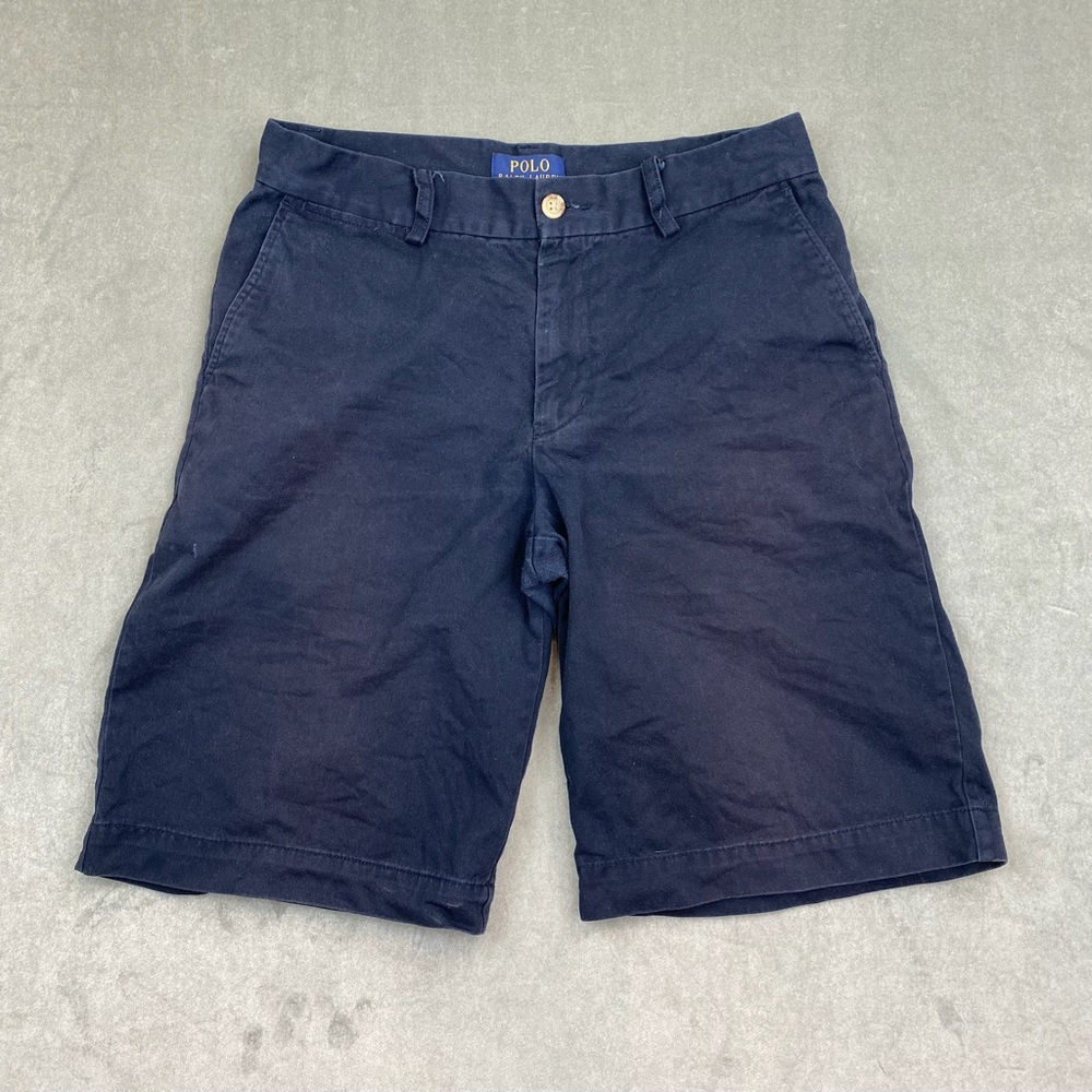 Polo Ralph Lauren Chino Shorts Navy Classic Fit Casual Women’s Size 16